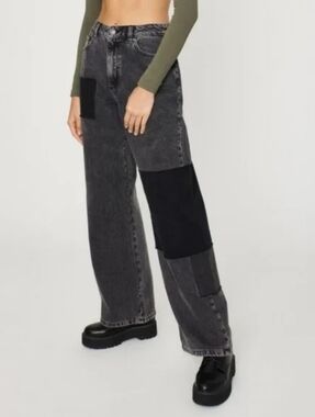 Garage Street Wide Leg Patchwork Jeans Y2K Grunge - Size 7/29